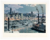 Pittsburgh: Water Street by Gaslight in 1899
