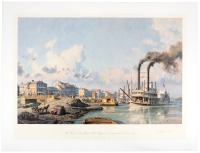 Louisville: The People's Line Packet "Wild Wagoner" arriving at the Levee in 1868