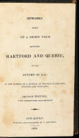 Remarks made on a Tour, between Hartford and Quebec