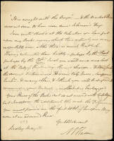 Autograph Letter signed by Martin Madan, to a bookseller, complaining about the valuation of some books he wants to sell