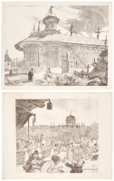 Collection of thirteen etchings by Austrian Secession artist Oskar Laske