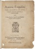 Anotnij Foquelini Veromandui, in Avli Persii Flacci Satyras Commentarius... - 2