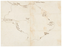 Letter from H.C. Bryant, Director of Nature Guide Service at Yosemite, regarding a trip through the Sierras planned by the recipient, with a sketch map by Bryant of a proposed route