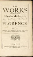 The Works of the Famous Nicholas Machiavel, Citizen and Secretary of Florence