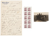 Autograph letter signed by Buffalo Bill to his sister [with] photograph of Buffalo Bill's family