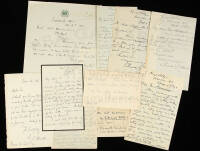 Archive of approx. 44 Autograph Letters & Notes signed by various American & Canadian authors