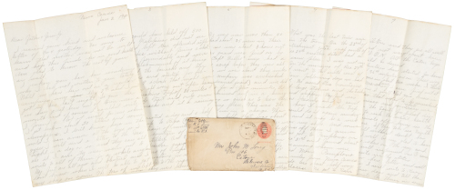 Archive of approximately 75 letters written by Robert F. Long, a Corporal in the 45th U.S. Volunteer Infantry