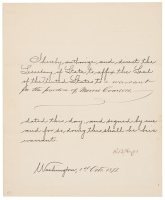 Signed warrant for the pardon of Morris Connors