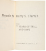Memoirs by Harry S. Truman - 6