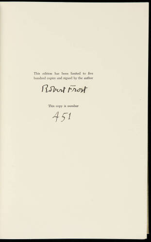 The Complete Poems of Robert Frost 1949