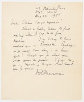 Autograph Letter Signed by W. S. Merwin