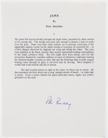 Signed excerpt from Jaws