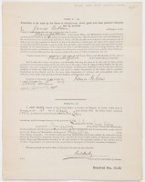 Document signed by Bret Harte
