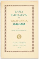 Early Emigration to California, 1849-1850