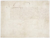 Manuscript document of Louis XV on parchment