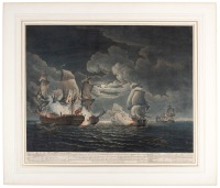 The memorable engagement of Captn. Pearson of the Serapis, with Paul Jones of the Bon Homme Richard & his squadron, Sep. 23, 1779