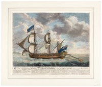 To Capt Gabl Steward, this View of the Neptune East Indiaman, with the Machine she was steered by, after the Loss of her Rudder...