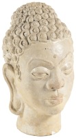 Plaster sculpture of a Bodhisattva or Buddha head