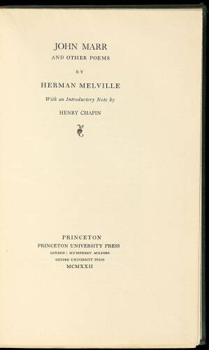 Two limited editions of works by Herman Melville