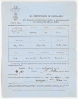 Certificate of Discharge for a Chinese seaman aboard an Australian vessel in Honolulu