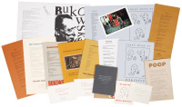 Large selection of Bukowski broadsides from X-Ray Book Co.