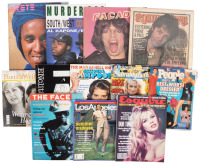 A selection of magazines with features on Charles Bukowski - including a signed card from John Martin of Black Sparrow Press