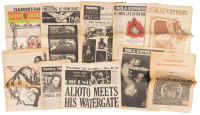 Large collection of early underground tabloids featuring Charles Bukowski