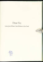 Dear Ez: Letters from William Carlos Williams to Ezra Pound. Commentary and Notes by Mary Ellen Solt