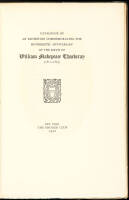 Catalogue of an Exhibition Commemorating the Hundredth Anniversary of the Birth of William Makepeace Thackeray (1811-1863)