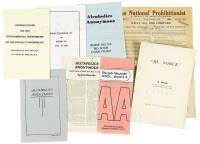Group of Alcoholics Anonymous related ephemera, articles, clippings, etc.
