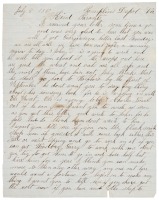 Letter by New England man working in the slave South on the eve of Civil War