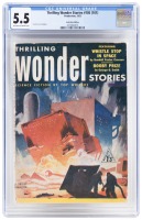 THRILLING WONDER STORIES No. 105 (Vol. 42, No. 3) Australian Fall 1954 * Schomburg Art