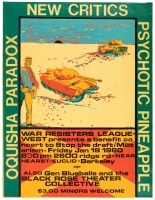 Oquisha Paradox / New Critics / Psychotic Pineapple - War Resister's League Benefit show poster