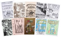 Collection of approximately 25 posters and over 30 fliers, handbills, postcards and stickers