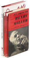 Two books by Henry Miller [with] two signed postcards
