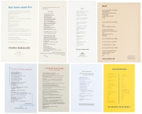 Large collection of Bukowski broadsides