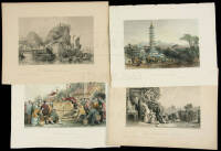 Collection of 85 engraved plates - 4 colored