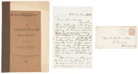 Letter and published memoir of aiding fugitive slaves during the Civil War