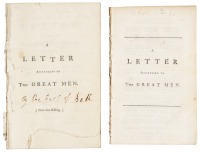A letter addressed to two great men, on the prospect of peace; and on the terms necessary to be insisted upon in the negociation