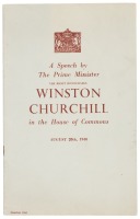 A Speech by The Prime Minister in the House of Commons, August 20th, 1940 [cover title]
