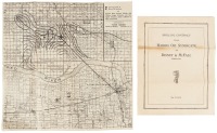 Promotional copy of an oil drilling contract with the Harris Oil Syndicate with a separate map of the oil leases