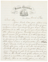 Letter from a Republican Iowa legislator outraged by President Andrew Johnson's abandonment of Reconstruction and the rights of Negro ex-slaves