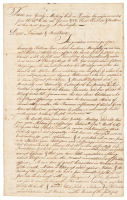 Manuscript letter from Yearly Meeting of the Friends in London, to their counterpart in Burlington, New Jersey, in the American colonies, at the time of the French and Indian War, with reference to the conflict