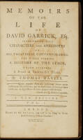 Memoirs of the Life of David Garrick, Esq. Interspersed with Characters and Anectdotes...