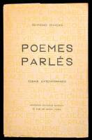 Poemes Parlés. Essais Extemporanés