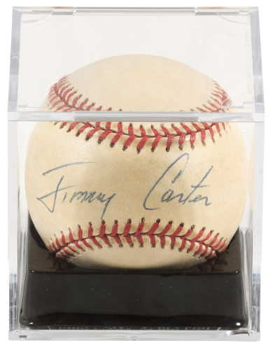 Baseball signed by Jimmy Carter