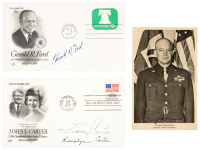 Two inauguration First Day Covers and one presidential postcard
