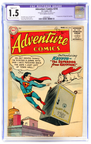 ADVENTURE COMICS No. 210 * 1st Appearance of Krypto the Superdog
