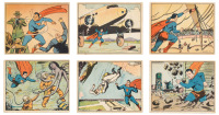 1940 SUPERMAN GUM INC CARD Nos. 38, 39, 44, 47, 48, 55 * Lot of 6 Raw Cards