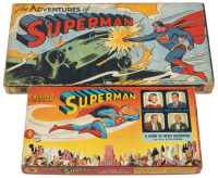 THE ADVENTURES OF SUPERMAN [and] CALLING SUPERMAN * Lot of 2 Games, Including the First Superman Board Game